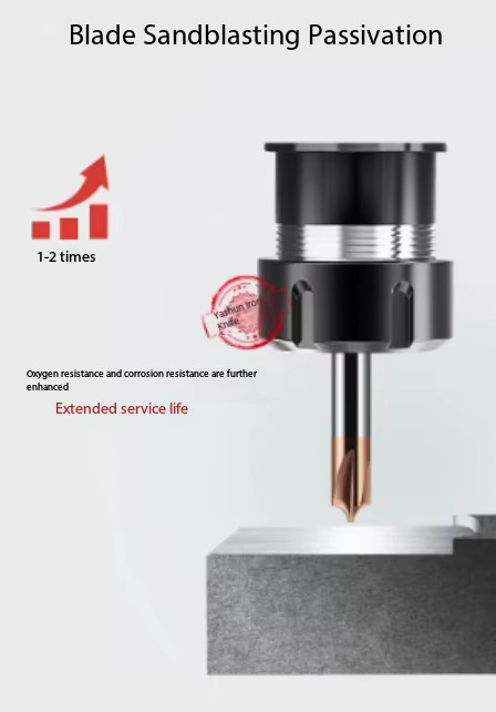 Wolframkarbid Innenfräser mit 4 Nuten und Umkehrbogen für Metall, Fasenform R5.5 R1 R2 R3, HRC55 - Bild 2