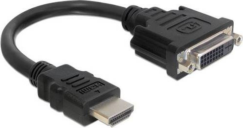 Delock HDMI auf DVI Adapter Schwarz 24+5pol. - Bild 1
