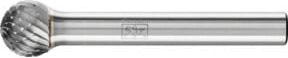 PFERD Hartmetall Frässtift Kugel KUD universal mittel fein, Durchmesser: 10 mm, Schaft-Ø: 6 mm, Farbe: silver - Bild 1