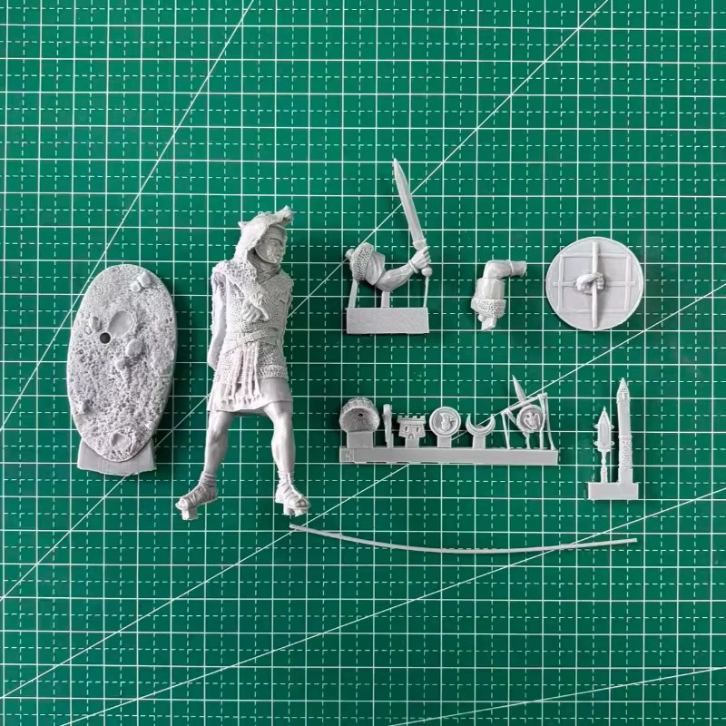 JIJIE Antikes römisches Signifero-Miniaturspielzeug, Druckguss-Harz-Figurenmodellbausatz, Maßstab 1:24, unmontiert, unbemalt - Bild 2