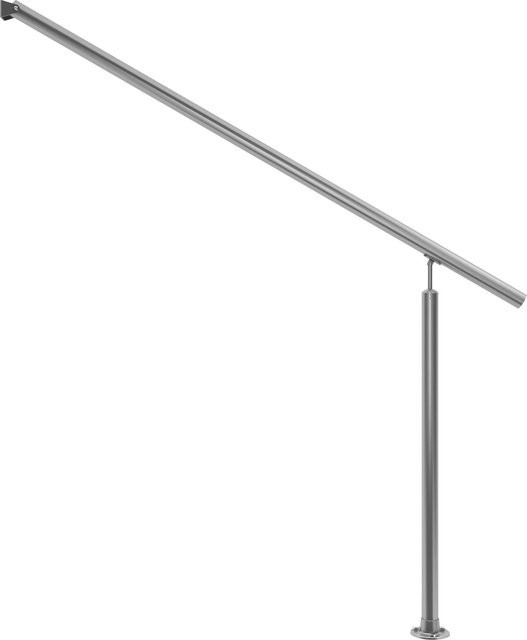 Dolle Eingangsgeländer aus Edelstahl in Silber, H x B: 100 x 150 cm, Bodenmontage - Bild 1