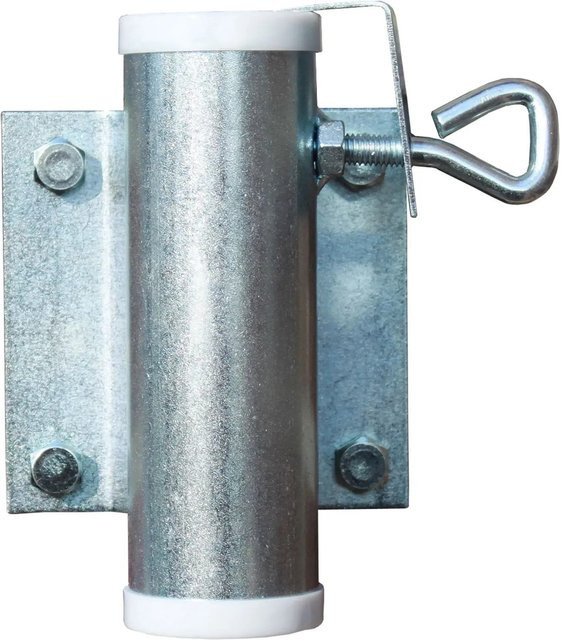 Videx Garden Sonnenschirmhalter Typ D zum Andübeln aus verzinktem Stahl, Farbe: Silber, Durchmesser: 40 mm - Bild 1