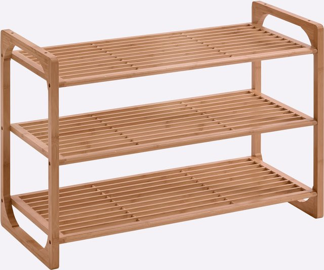 Schuhregal von Heine Home aus Bambus in Beige und Braun, B/T/H: 75 x 33 x 50 cm - Bild 1