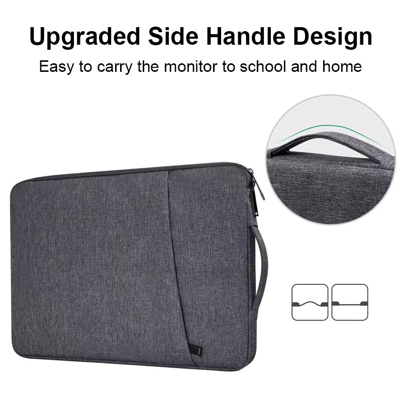 Wasserdichte Laptop-Hülle Handtasche von rilibegan in Grau für Macbook Pro Air, Lenovo, ASUS und Xiaomi - Bild 4