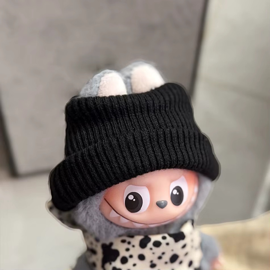 EVANOVM Mini Labubu Pin Für Liebe, Puppe Zubehör, Schwarz, Plüsch / Textil - Bild 4