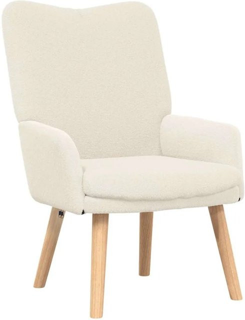 vidaXL Relaxsessel in Beige mit Armlehnen und Metallrahmen, B/T/H: 63 x 67 x 94 cm - Bild 1