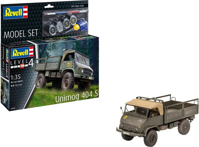 Revell Model Set Unimog 404 S, Fahrzeug, Grau, Kunststoff - Bild 1
