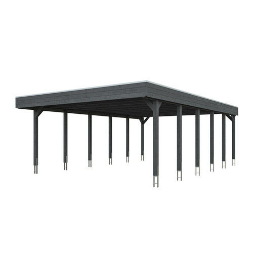 SKANHOLZ Carport Friesland aus Fichte mit EPDM-Flachdach in Schiefergrau, B: 546 cm, T: 860 cm - Bild 3