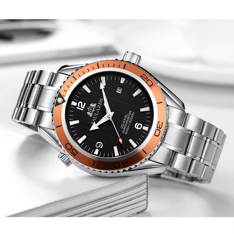 PAULAREIS P Armbanduhr Automatik, Edelstahl, Silber, Herren - Bild 4