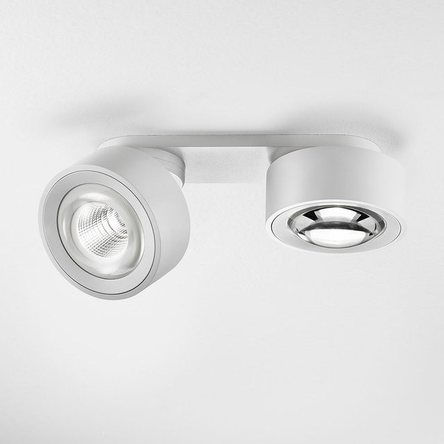 DLS Lighting Clippo Optic Duo LED-Wand- und Deckenstrahler in Weiß, dimmbar und verstellbar, warmweiß (2700K) - Bild 1
