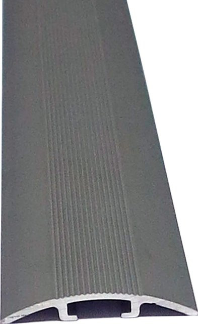 Döllken Home Übergangsprofil aus Aluminium mit Einschlagsdübel Silber, Breite: 3,3 cm, Höhe: 0,5 cm, Länge: 90 cm - Bild 1