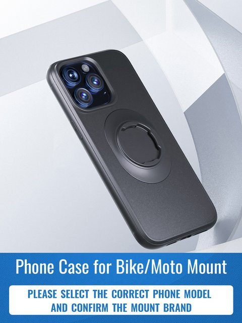 Sincetop Quad-Style Handyhülle für iPhone 17/16/15/14/13/12/11 Pro Max in Schwarz, passend für Motorrad- und Fahrradhalter mit Lock-in-Design - Bild 1