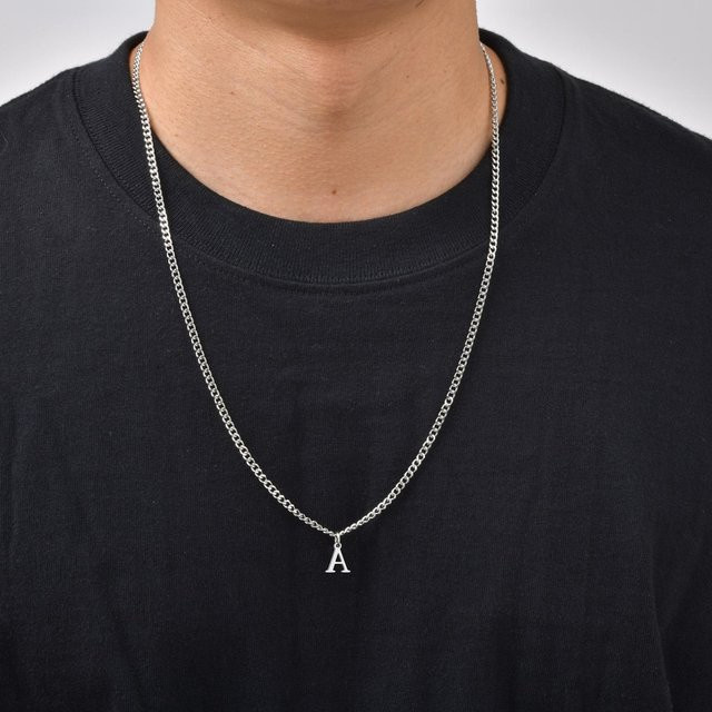 Vnox Halskette, Edelstahl, Silber, Herren, 60 cm - Bild 1