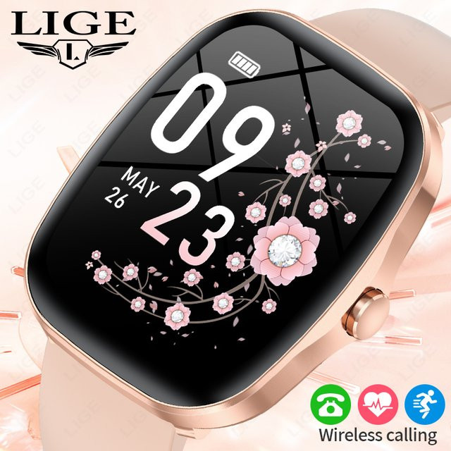 LIGE Smartwatch, Pink, Silikon, Unisex - Bild 1