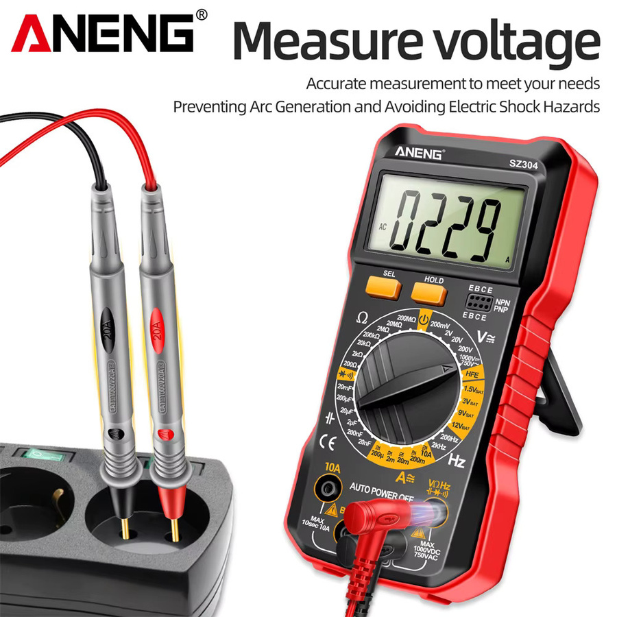 ANENG PT1031 Universal-Digitalmultimeter-Tester mit vergoldeter Nadelsonde und Gummi-Drahthemmung, 20A, 1000 V - Bild 4
