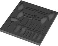Wera Schaumstoffeinlage 9813 für Hex Schraubendreher Set in Schwarz und Grau - Bild 1
