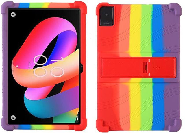 Kinderfreundliche Silikon Schutzhülle mit verstellbarem Ständer für TCL Tab 10L Gen 4 Tablet 10 Zoll in Multicolour - Bild 1