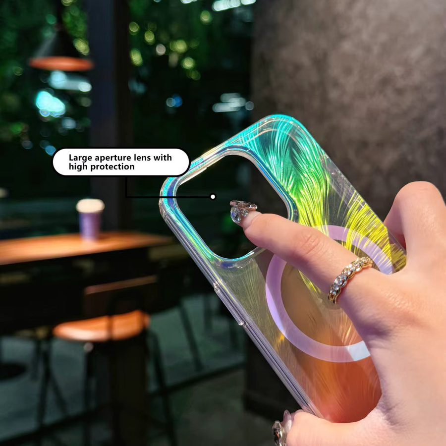 Magnetische Schutzhülle mit Federverlauf für Apple iPhone 16 Pro Max, 16, 15, 14, 13, 12 Pro und 11 Serie - Bild 2