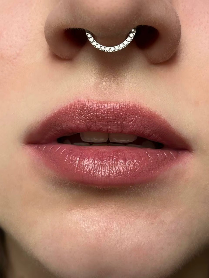 pioroe Septum Piercing Titan, Opal, Zirkonia, Silber - Bild 2