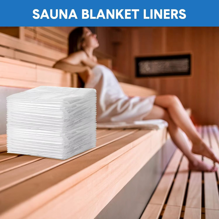 50 Stück ZONGKUNG Einweg-Saunadecken aus Kunststoff für Wellness und Spa, Saunabeutel-Einlagen für Wickelkörper, B/H: 211 x 119 cm - Bild 3
