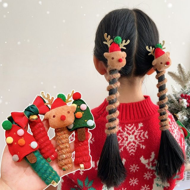 Haar Clips Rentier Baum Bogen, Kinder, Mädchen - Bild 1