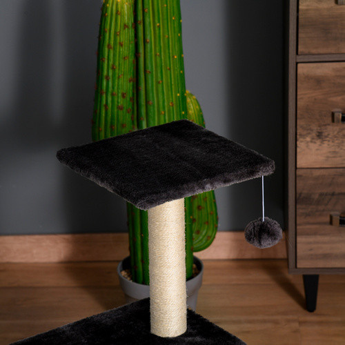 PawHut Kratzbaum für Katzen mit Sisal-Kratzbrett in Grau, B/T/H: 40 x 35 x 72 cm - Bild 2