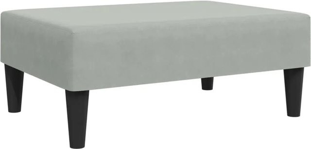 vidaXL Fußhocker Hellgrau aus Samt, B/T/H: 77 x 55 x 31 cm - Bild 1