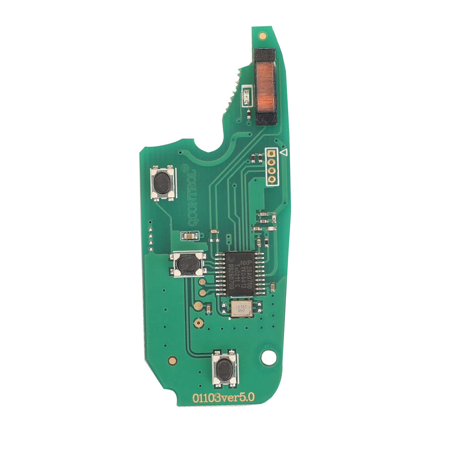 Jingyuqin 433MHz PCF7946 ID46 Chip Autoschlüssel Fernbedienung mit 2 oder 3 Tasten für Fiat Fiorino 500 Doblo Grande Punto Evo Qubo in Schwarz - Bild 6