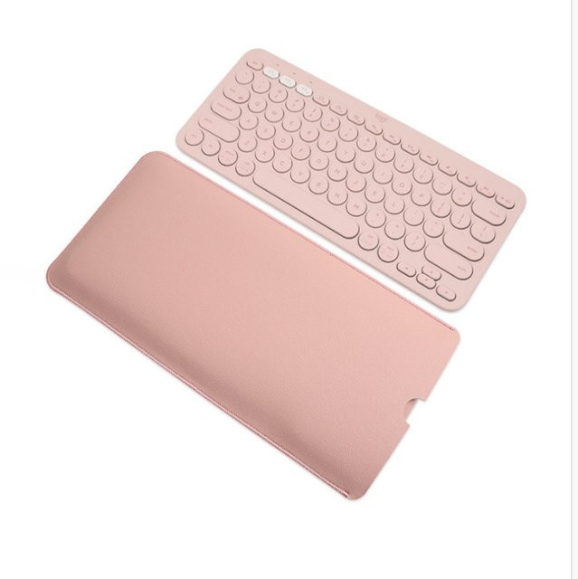 Schutzhülle aus PU-Leder für Logitech K380 Tastatur in Pink - Bild 1