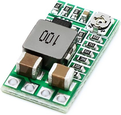 Javino Mini DC-DC Buck Power Modul Step-Down-Wandler 12-24V zu 5V 3A in Grün mit 97,5% Effizienz und einstellbaren Spannungen 1,8V/2,5V/3,3V/5V/9V/12V - Bild 1