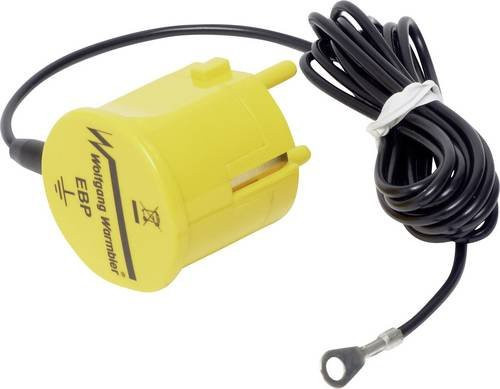 Wolfgang Warmbier ESD-Erdungsbox 2200.113Y mit 2,00 m Kabel und 4 mm Ringöse in Gelb - Bild 1