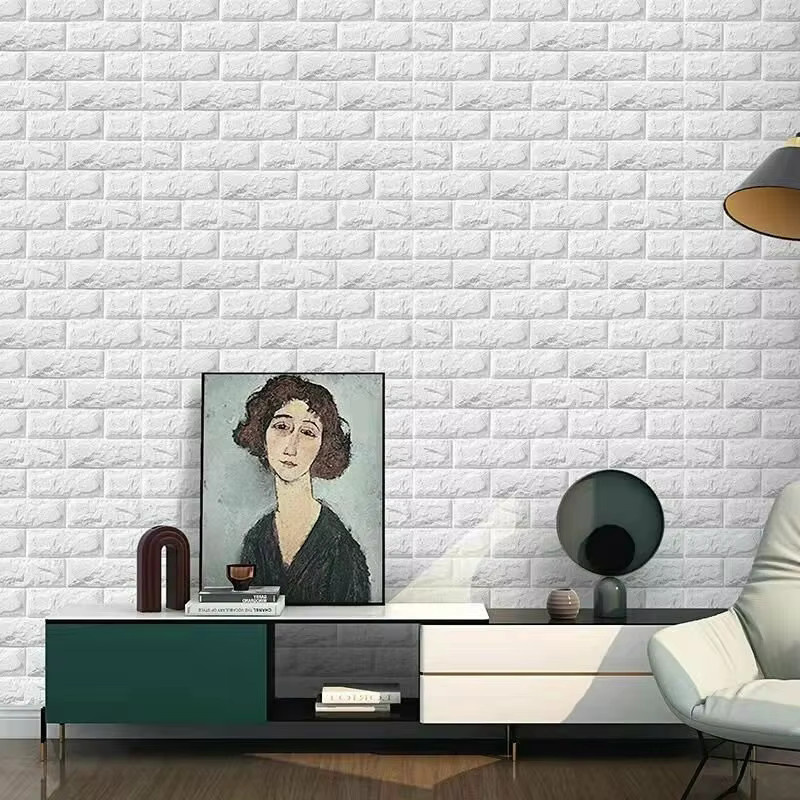 Selbstklebende 3D Wandtapete von ctzsoop in Weiß mit modernem geometrischem Design aus wasserfestem PVC - Bild 2