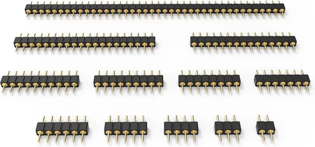 E-SIMPO 10 Stück Pin Header Stecker 1x40p 2,54mm Gold beschichtet für Arduino und Breadboard - Bild 1