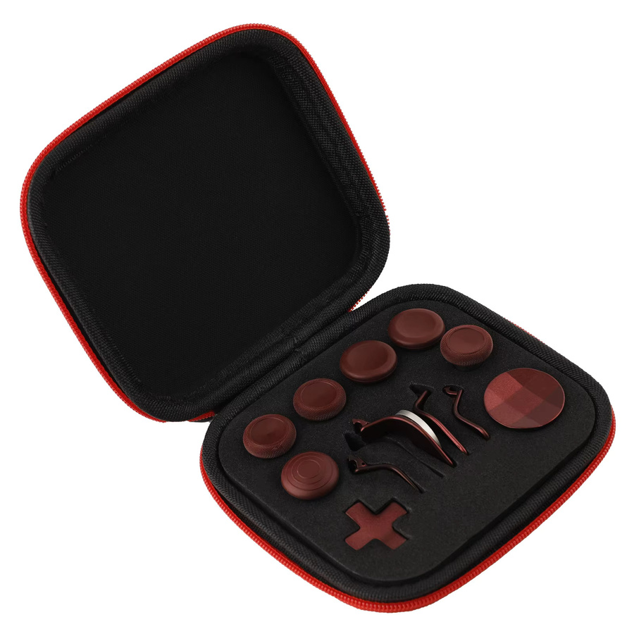 inRobert 13-in-1 Metall-Daumensticks Zubehör-Set für Xbox One Elite Series 2 Controller in Schwarz und Rot mit 6 austauschbaren Sticks, 4 Paddles und D-Pads - Bild 2