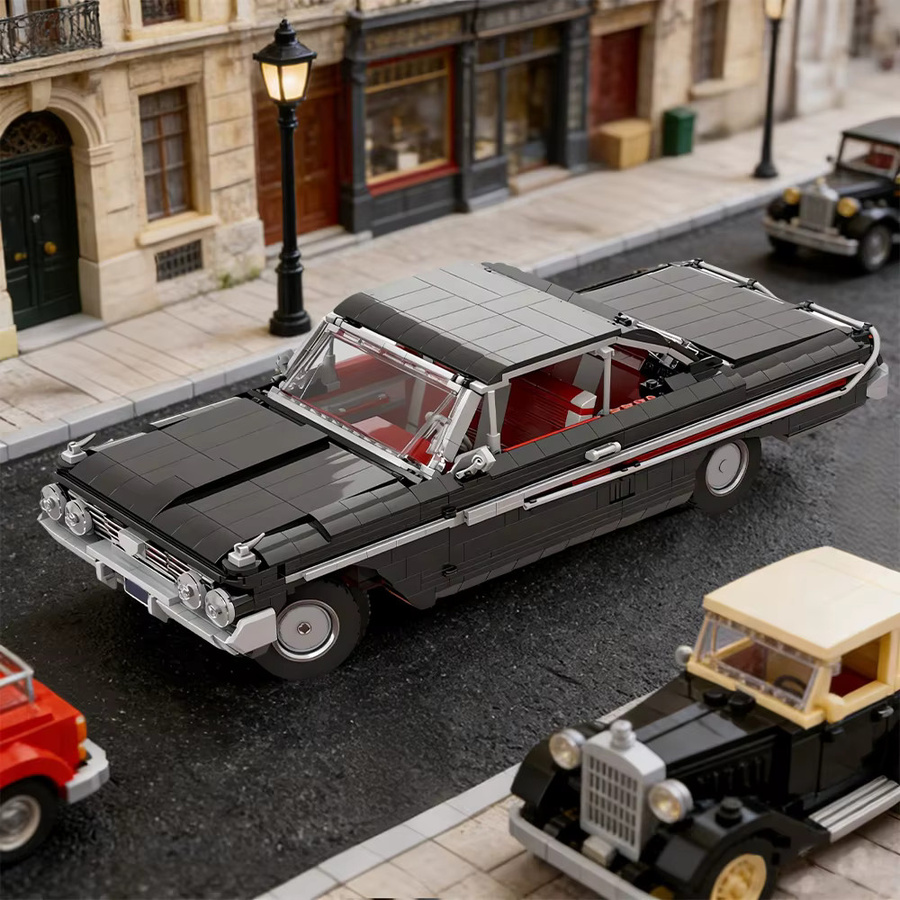 Gobricks MOC 1961 Chevrolet Impala SS, Bausteine Modell, 1.420 Teile - Bild 3
