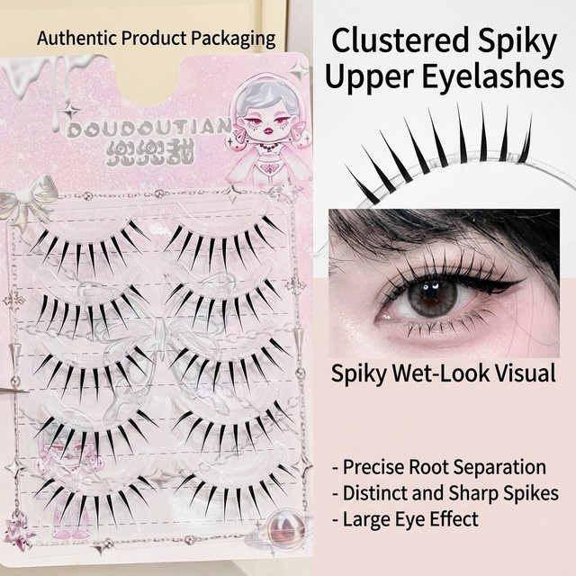 Cotremyp Künstliche Wimpern, Doll-Look, C-Curl, 7–12 mm, 5 Paar - Bild 1
