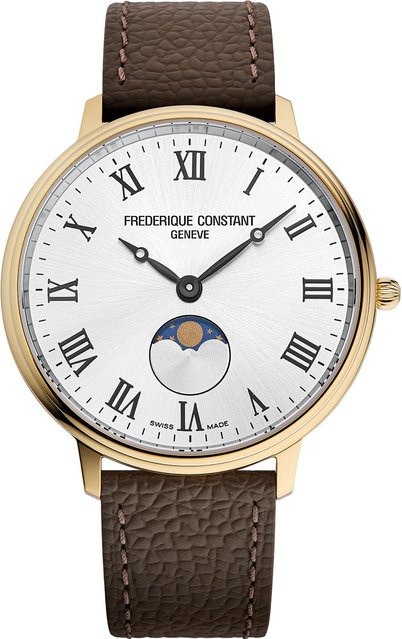 Frederique Constant Herrenuhr Classic Moonphase, Quarz, Edelstahl, 38 mm - Bild 1