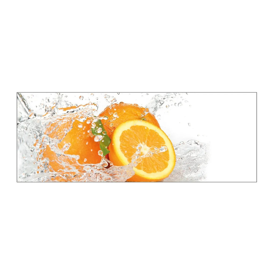 MySpotti Küchenrückwand Profix Cucina Aqua in Weiß-Orange aus Aluminium B/H: 160 x 60 cm - Bild 1
