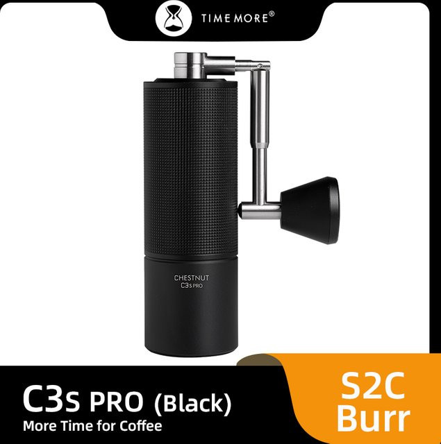TIMEMORE Chestnut C3S PRO Manuelle Kaffeemühle in Schwarz mit handverstellbarem Stahlkern-Grat und 25 g Kapazität - Bild 1