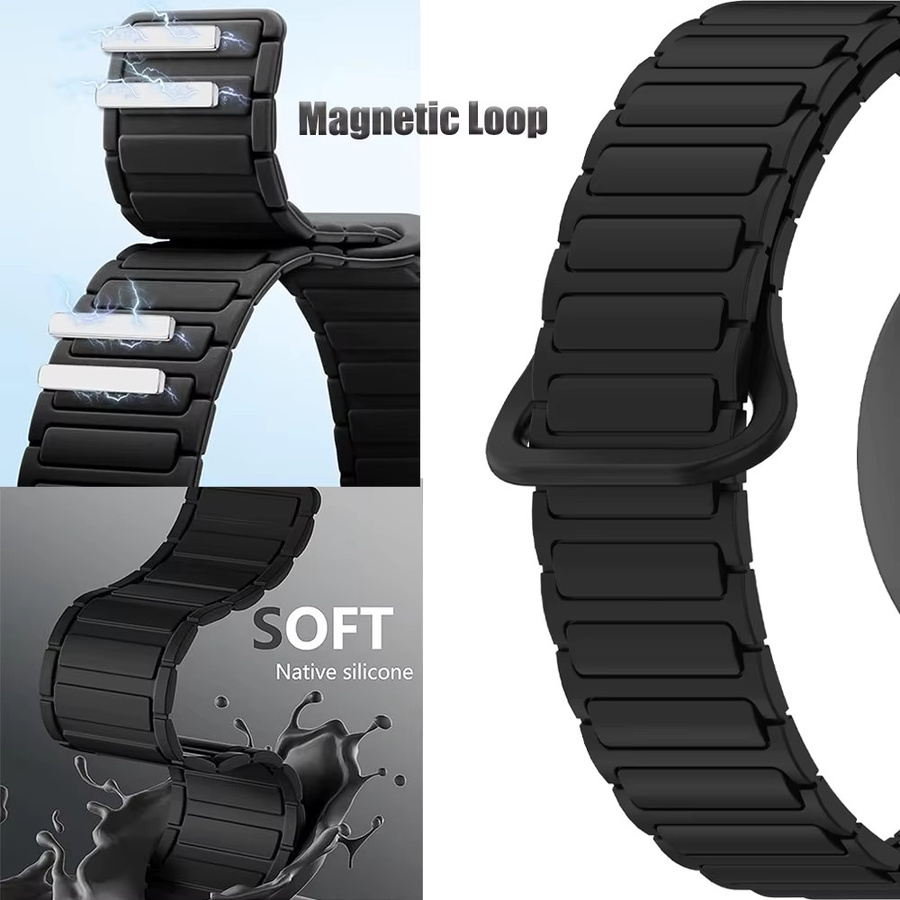 Samsung Uhrenarmband Silikon, magnetisch, Schwarz, Unisex - Bild 4