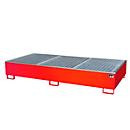Bauer Südlohn Auffangwanne AW 1000-2/PE mit Gitterrost, rot, B/T/H: 266,5 x 131,5 x 44,0 cm - Bild 2