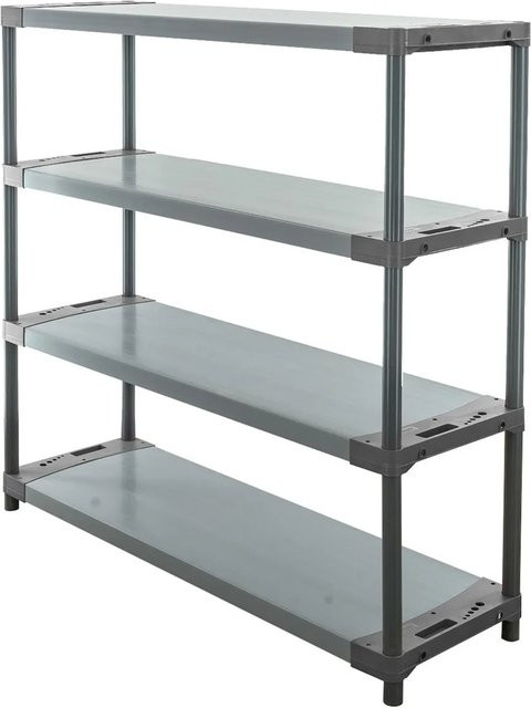 PROREGAL Kunststoffregal Big Grey Bear Low in Grau, H x B x T: 138 x 150 x 46 cm - Bild 1