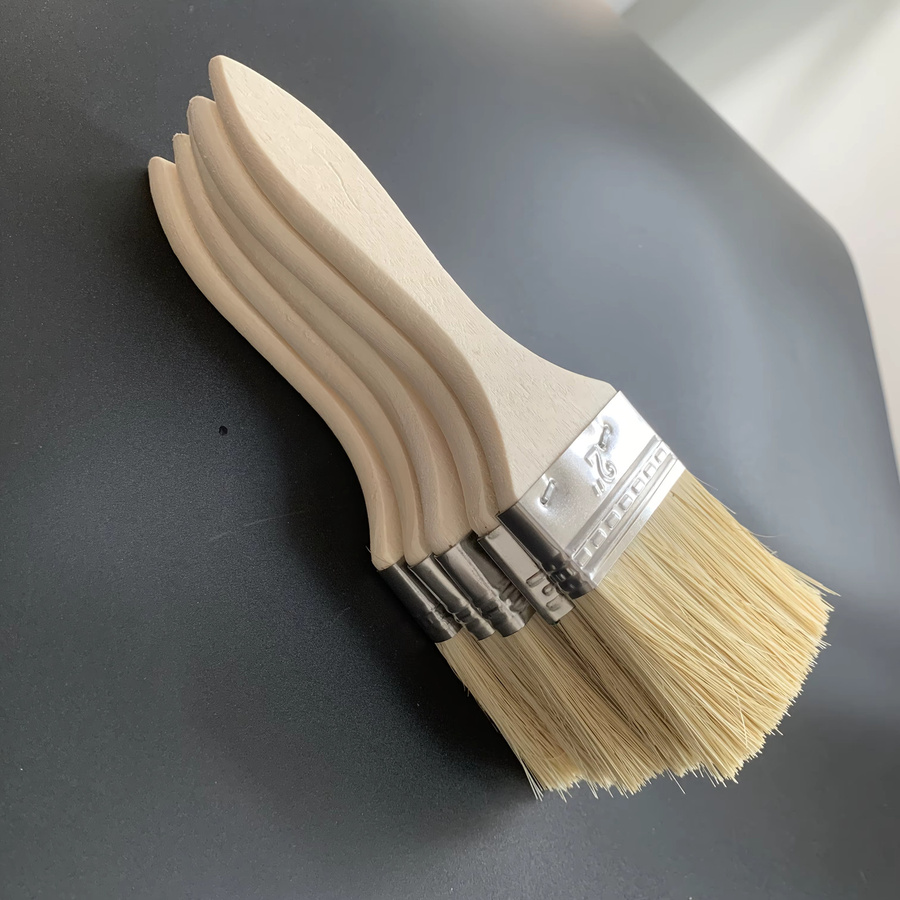 10 Stück Nylonpinsel mit Holzgriff für Aquarell und Reinigung - Bild 4