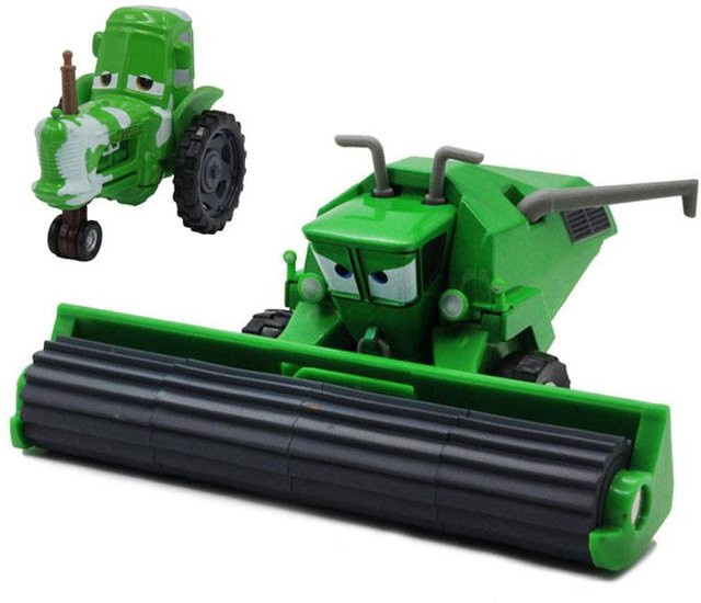 Disney Pixar Cars Frank Grüner Mähdrescher Traktor Modellauto Metall 1:55 - Bild 1