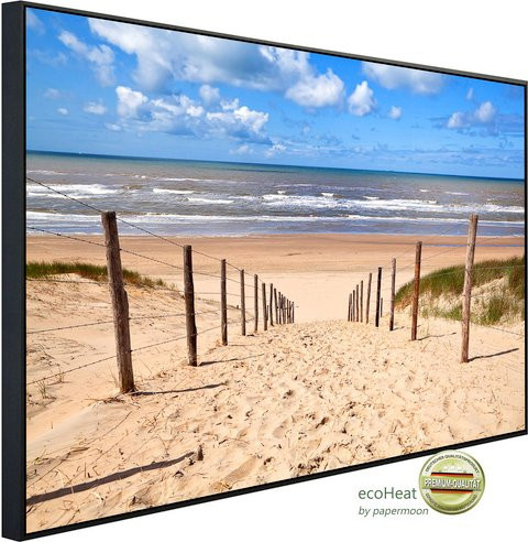 papermoon Infrarotheizung EcoHeat Weg zum Sandstrand mit Matt-Effekt in Bunt, App-Steuerung und Überhitzungsschutz - Bild 1