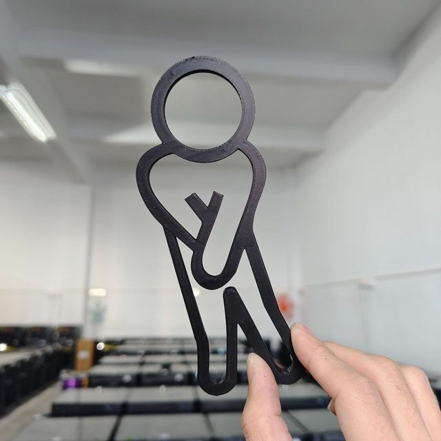 CIFBUY Dekoratives WC-Schild aus Metall in Schwarz, Höhe: 12 cm - Bild 1