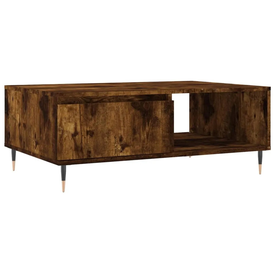 vidaXL Couchtisch aus Holzwerkstoff in Räuchereiche, Braun, B/T/H: 90 x 60 x 35 cm - Bild 2