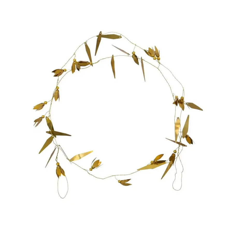 House Doctor Girlande Snowdrop in Champagnerfarben und Gold aus Metall für festliche Dekoration - Bild 1