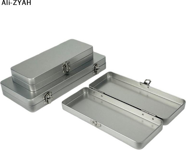 JETTING Metallbox mit Deckel in Silber für die Aufbewahrung von Kosmetika und Dokumenten - Bild 1