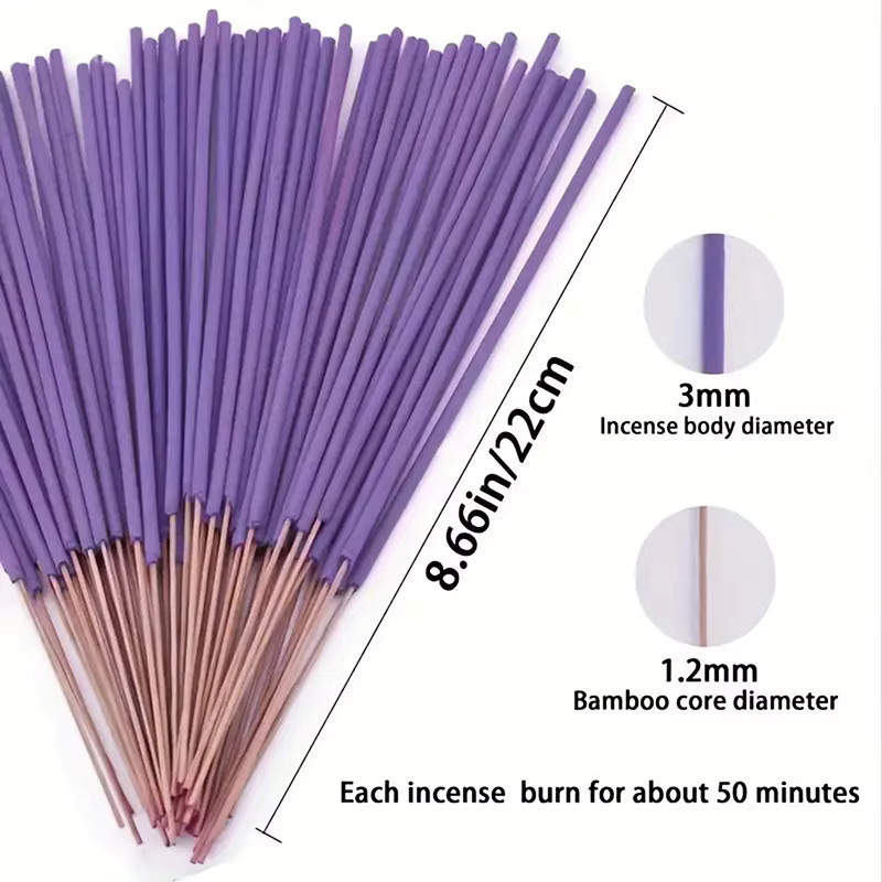 HNKMP Lavendel Aromatherapie Reed Diffuser mit Holzstäbchen, Farbe: Purple, Höhe: 22 cm - Bild 5